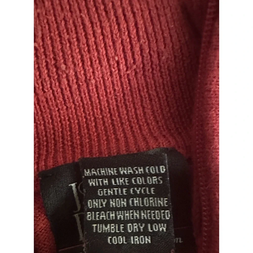 Jos. A. Bank Mens Quarter Zip Pullover Extra Large (XL) Red Classic